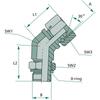 Hydraulic Elbow Connector WAE G3/8" X 3/8" 45 Degrees