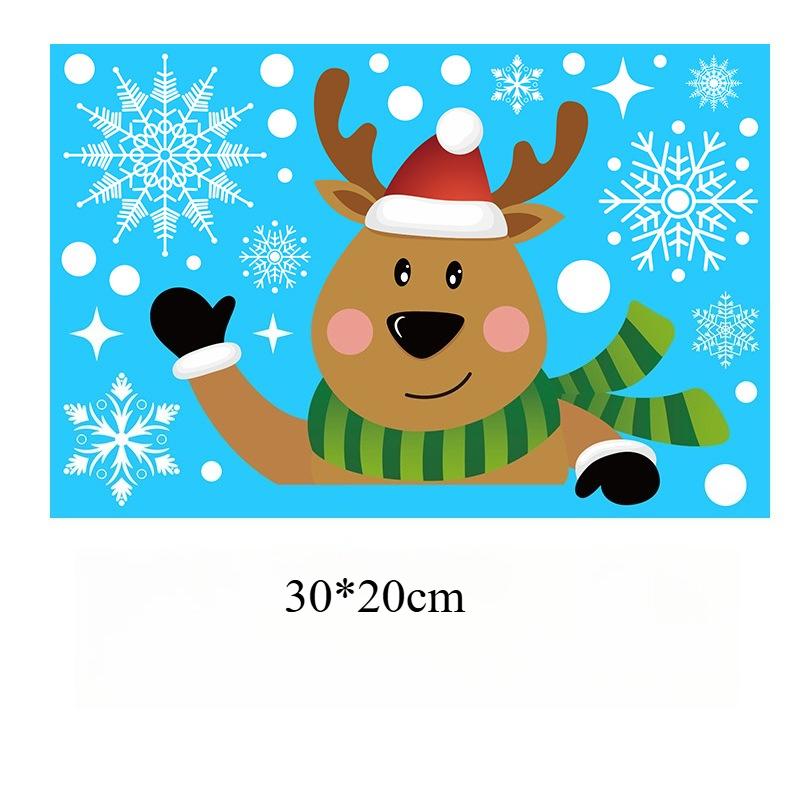 Noel Pencere Çıkartmaları Xmas Ağacı Ev Kar Tanesi Cam Çıkartması Mutlu Noeller Dekorasyon Ev Navidad Hediyeleri Noel