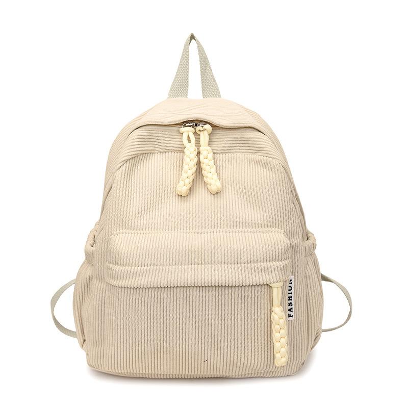 Velvet Backpack Women's Small 2025 New Fashion Corduroy Student Backpack Travel Small Backpack