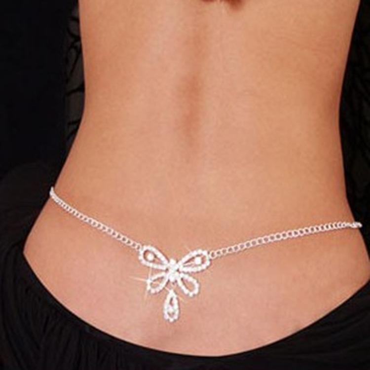 Bridal Car Show Sexy Model Rhinestone Love Waist Chain, Fashion Waist Accessories