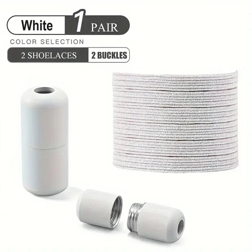 No Tie Elastic Shoelaces Pearl Light Colorful Shoelaces Flat Design Shoelace for Kids Adults Sneakers Shoe Accessories Polyester