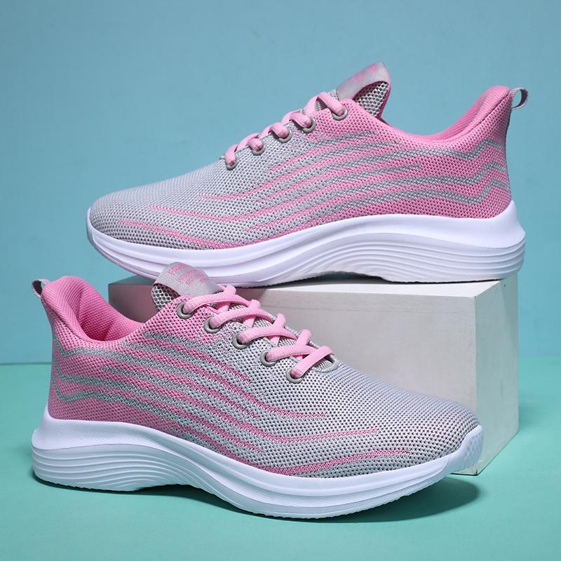 Women'S Shoes Spring And Autumn Ultra-Light Casual Shoes Non-Slip Running Shoes Soft-Soled Comfortable Sports Shoes Ins Trendy Single Shoes Women