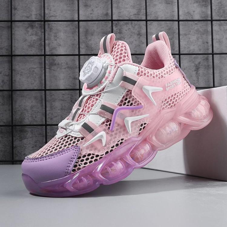 Boy's Hollow Running Shoes - Children's Single Shoes with Ventilation for Sports Use