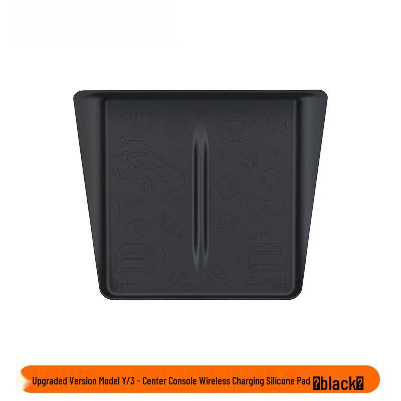 Compatible Silicon Anti-Slip Wireless Charging Pad for Tesla Model Y Central Console