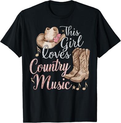 Dieses Mädchen liebt Country-Musik T-Shirt Geschenk Unisex T-Shirt