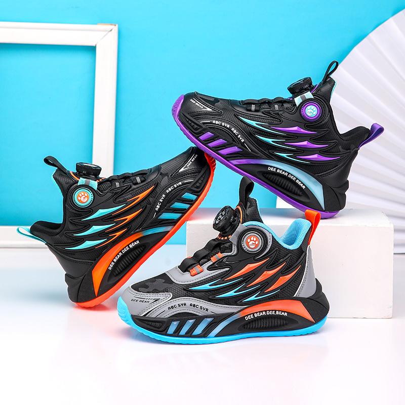 Leather New Physical Sports Shoes Children's Autumn 2025 Sports Shoes Medium and Large Children's Basketball Shoes Boys Waterproof