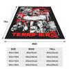 Retro Terrifier 2 Halloween Clown Art Blanket Fleece Print Portable Soft Throw Blanket for Sofa Office Bedspreads