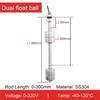 304 Stainless Steel Dual Float Switch Liquid Level Controller, Water Level Sensor for Tank, High Low Liquid Level Switch