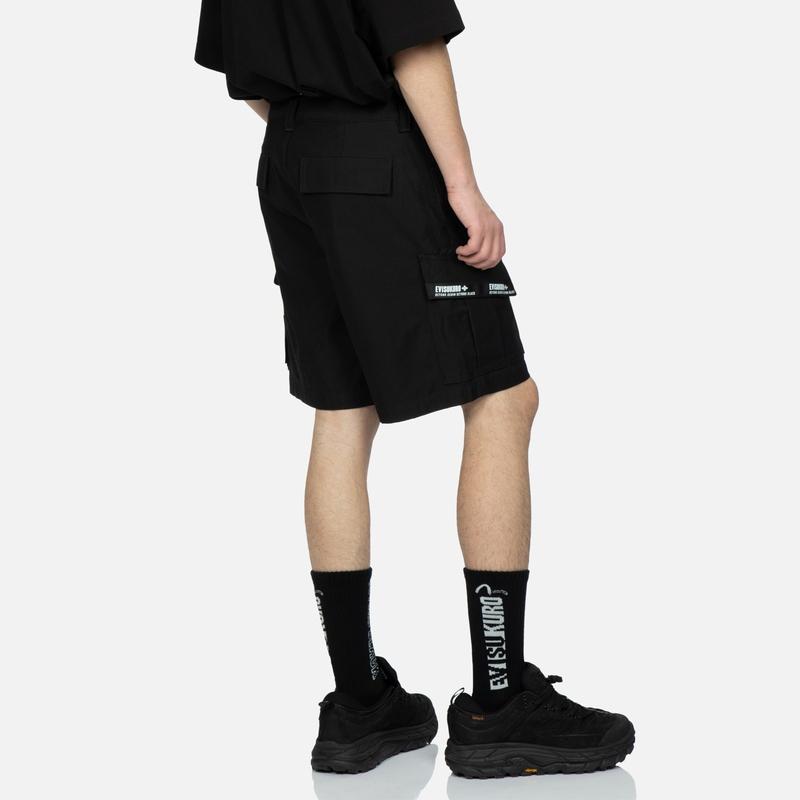 EVISU Cargo Shorts Men's Black Moderate 2ESGNM3SH270RXCT