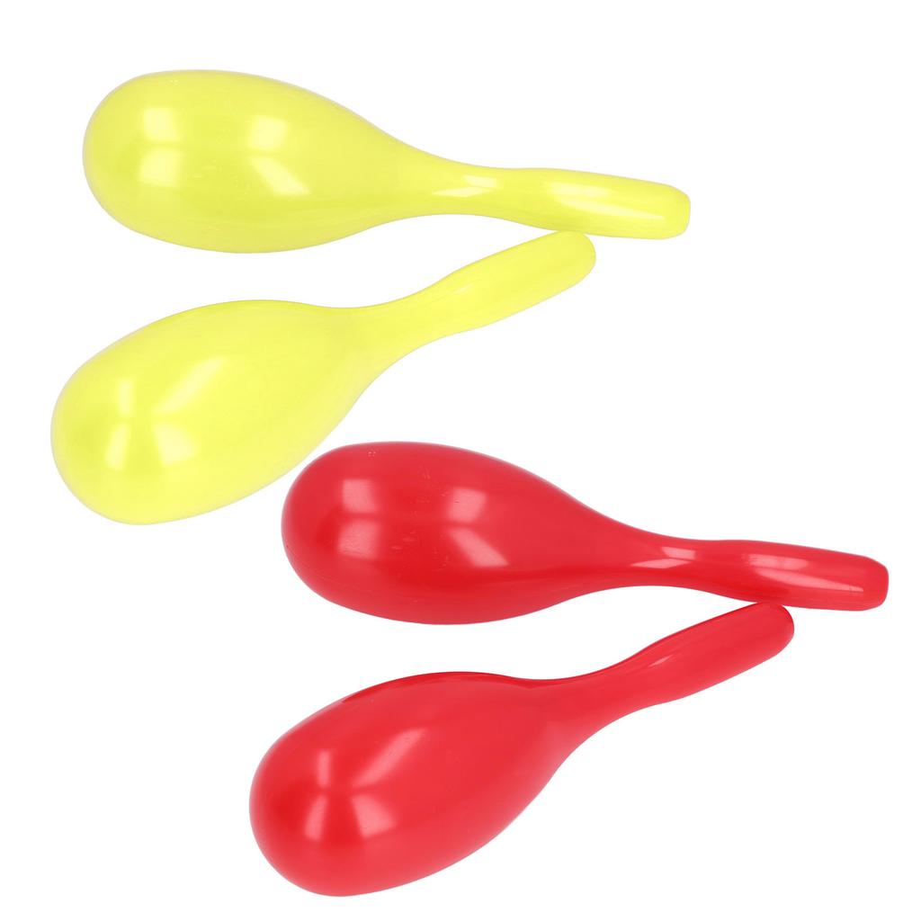 2Pcs Music Maracas Oval Shaped Plastic Hand Percussion Rattles Music Instrument for KTV Party Kinder