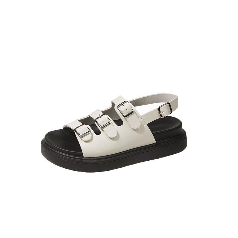 Thick-soled Buckle with Cool Slippers To Wear Outside Summer New Roman Sandals Sports and Leisure Beach Versatile Slippers