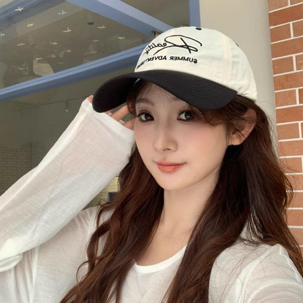 Quick Drying Letter Baseball Hat Embroidered Sun Hat Embroidery Baseball Cap  Cycling