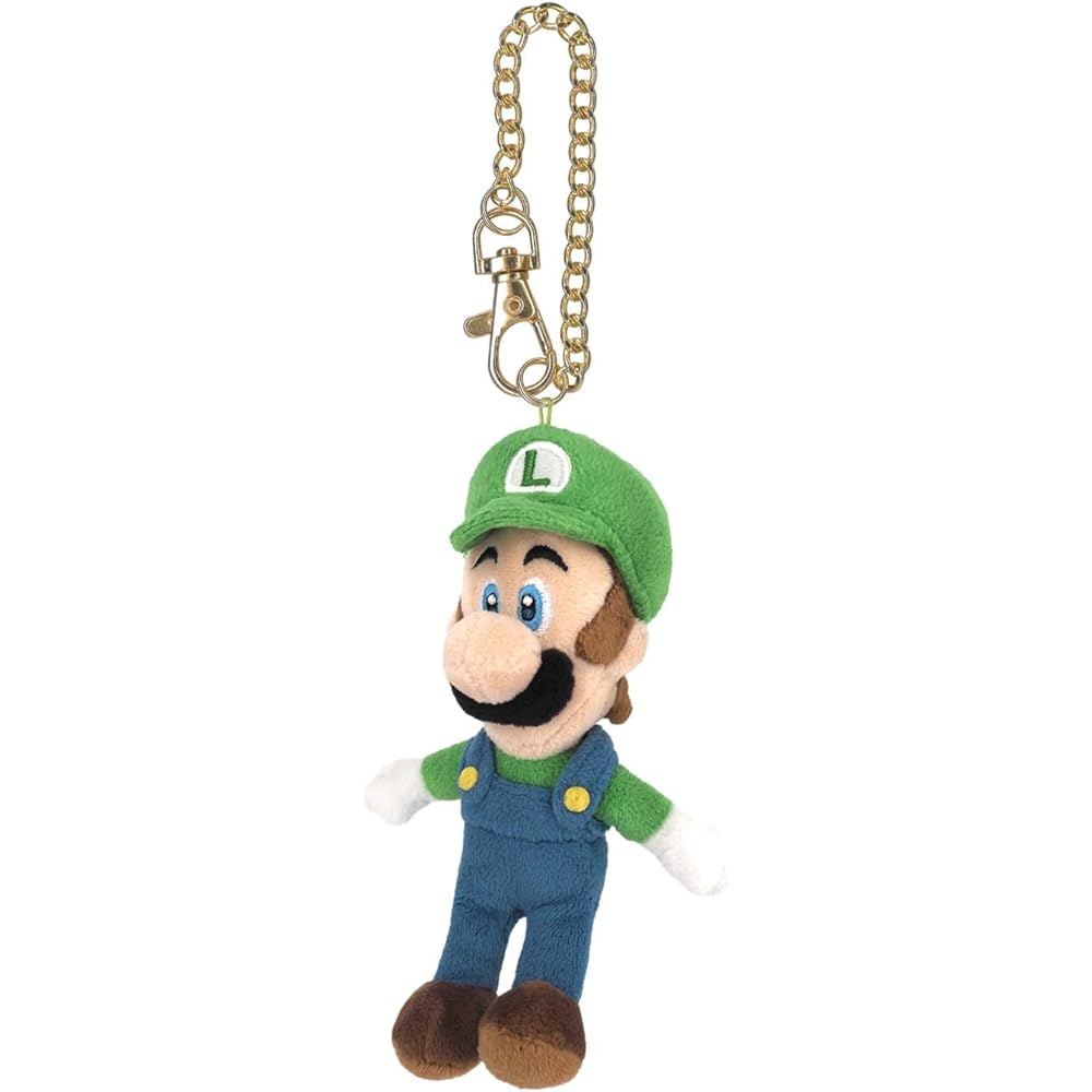 Sanei Boeki Super Mario All Star Collection Luigi Plush Toy 9x7x15.5cm Soft Stuffed Mascot
