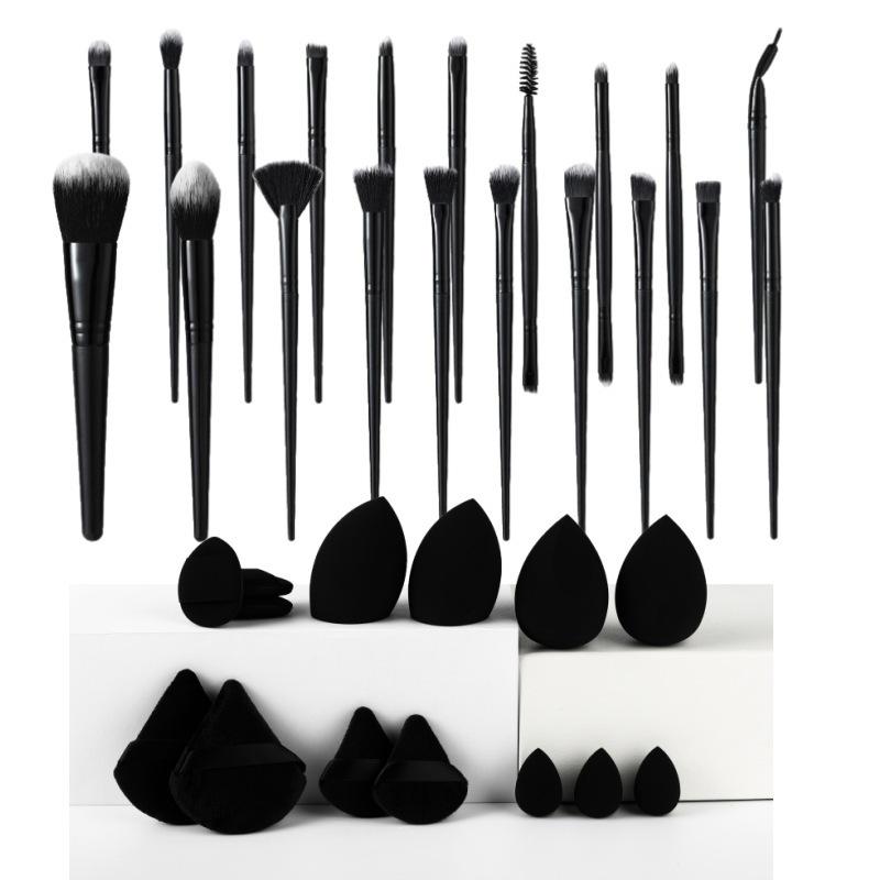 Pink 64-Piece Makeup Brush & Beauty Sponge Set – Complete Eyeshadow & Powder Tools