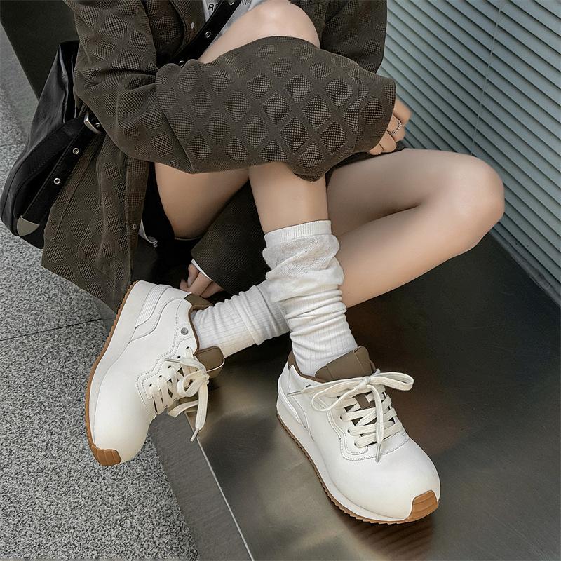 Men's Soft Sole Versatile Trend Derby Sports Casual Shoes Fashion Couple Thick Sole Heightening Sports Shoes 24719-J