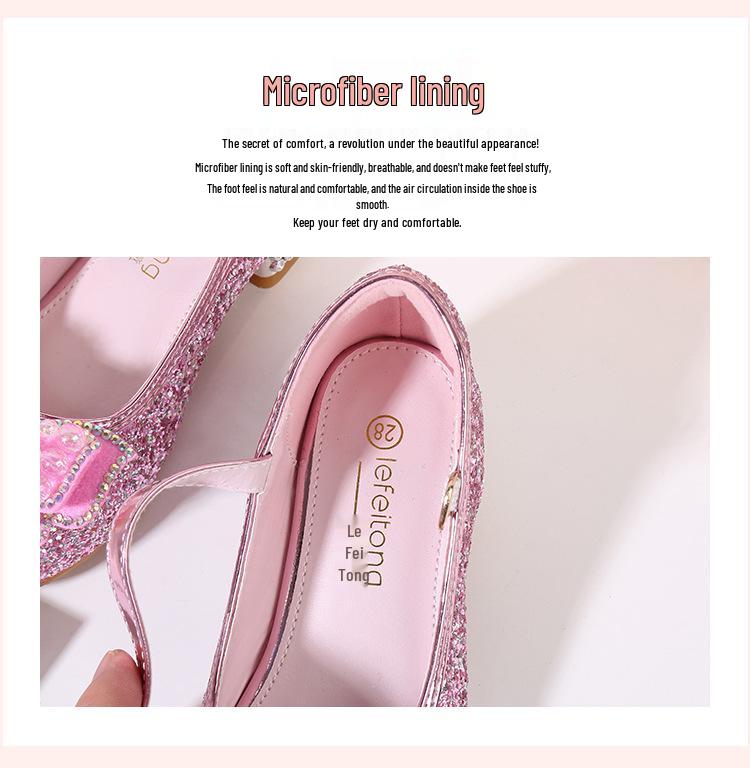 Mädchen Kristall Schmetterling Prinzessin Schuhe - Weiche Sohle Pailletten Ballerinas für Große Kinder