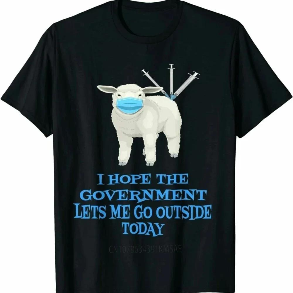 Kawaii Lustiges Schaf Schafsmensch Anti-Impfstoff Vax Maskenpflicht Will RAUS T-Shirt Frau Mann Vintage Cartoon Bedrucktes T-Shirt