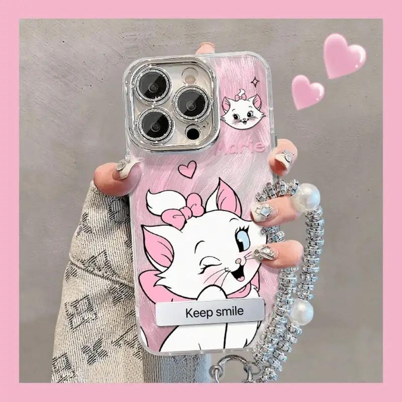 Mary cat applies to Apple 16Promax mobile phone case IMD advanced sense 14 feather yarn 15 fine holes 16 popular Internet celebrities