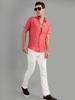 MONTE CARLO Mens Regular Fit Solid Half Sleeve Shirt