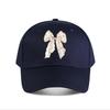 Floral Silk Hair Bow With Gold Trim Baseball Cap Fashion Unisex Sunhat Womens Outdoor Sports