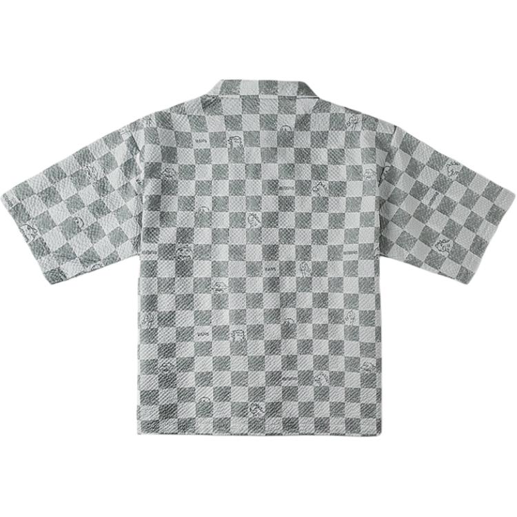 Vans X Hirono Collaboration SS24 Brand Logo Comfortable Polo Shirt Unisex Shirts Silver VN000K9TE1H