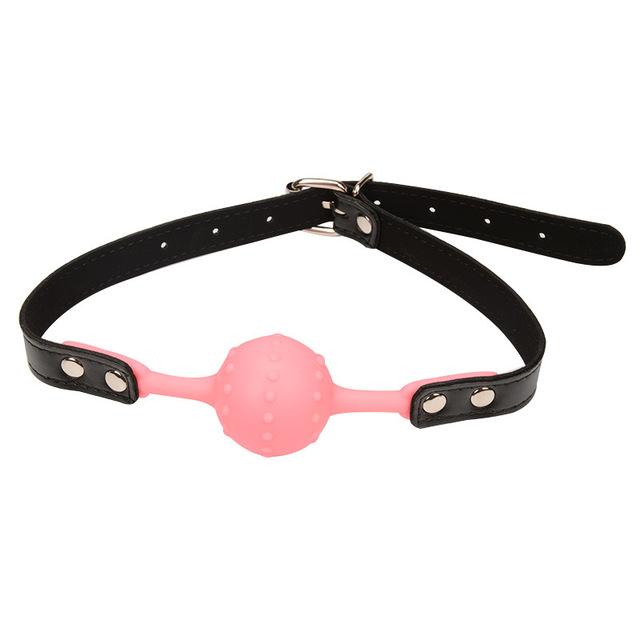 Safety Silicone Open Mouth Gag Ball With Holes Bondage Restraints Sex Toys For Women Slave Gag With Open Holes For Couples 