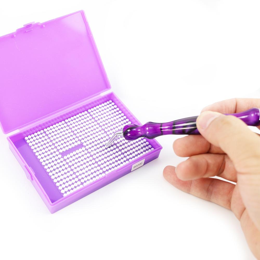 5D Diamond Art Pens Tools Diamond Painting Accessories Kits with Screw Purple Metal Tip Roller Diamond Painting Bead Dot Pens
