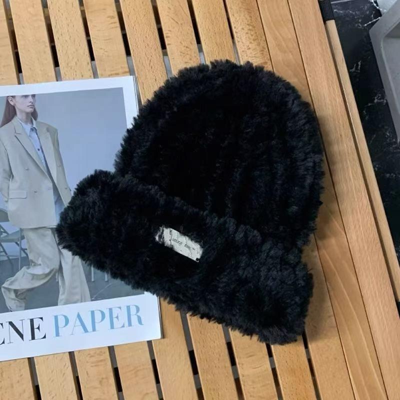 Winter plush fisherman's hat children's Mongolian hat ear protector head hat warm plush thickened cute pile hat