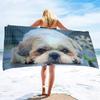 Shih Tzu Dog Beach Towel Soft Highly Absorbent Extra Large Personalized Pet Shih Tzu Towel Oversized Custom Travel Pool Towels