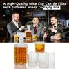 Set Decanter e Bicchieri da Vino da 3/6 Pezzi Bicchieri a Doppia Parete per Whisky Brandy Scotch Bourbon Vodka Regalo Perfetto per Uomini Accessori da Cucina Accessori da Bar