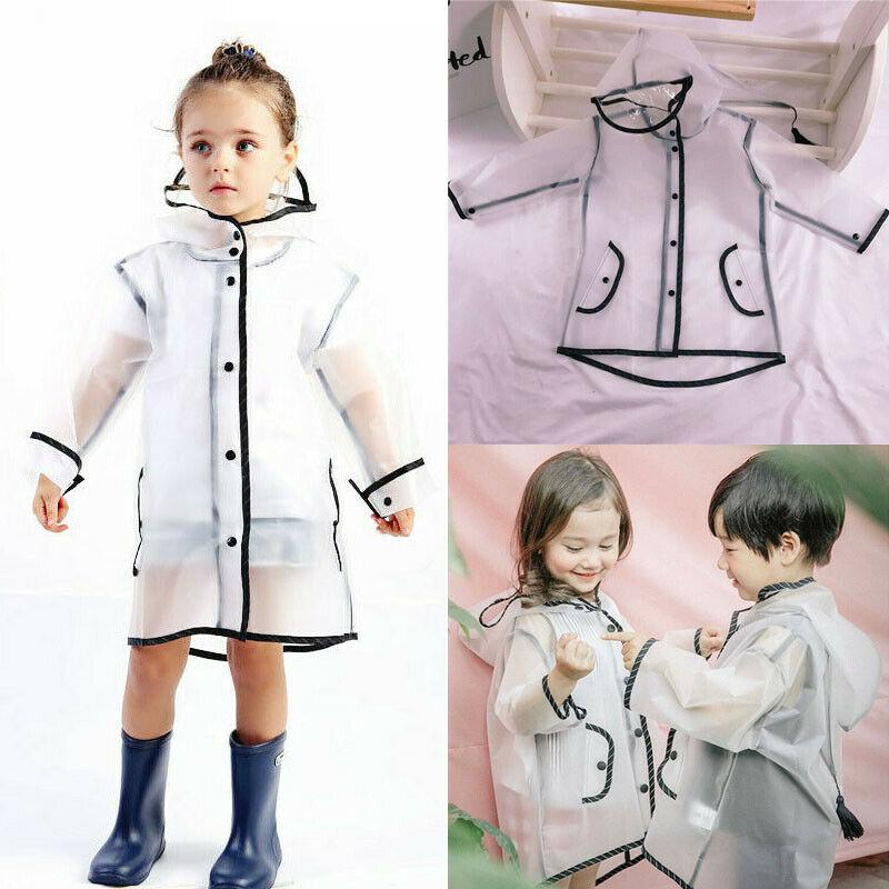 Capa de Chuva Infantil Impermeável Poncho de Chuva Transparente Crianças jardim de infância escola Estudante Roupa de Chuva Poncho Protetor Coberturas