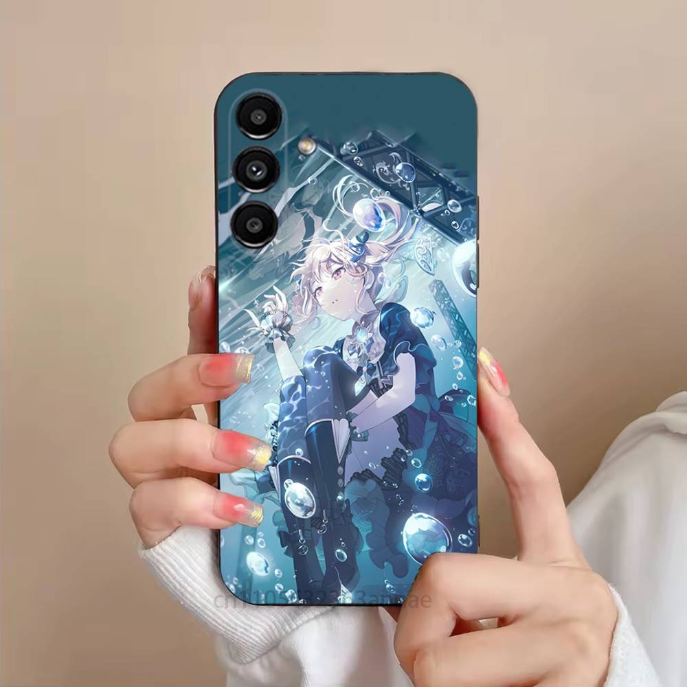 P-project Game Sekai M-Mizuki Phone Case For Samsung S25,24,21,22,23,S30,Ultra,S20,Plus,Fe,Lite,Note,S10,S9,Black Soft Shell