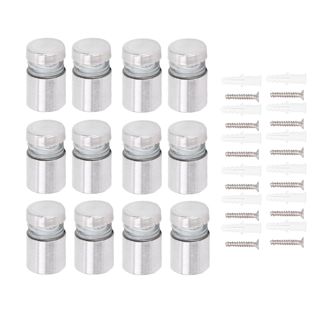 12Pcs Standoff Screws Stainless Steel Wall Sign Advertising Hardware Nail for Acrylic 16x20mm