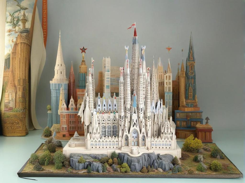 Piececool 3D Puzzle Sagrada Familia Famous Architecture Metallic Nano Puzzle 3D Puzzle Metal Assembly Required No Glue Required Difficulty Level