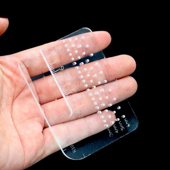 Distance Ruler Acrylic 4mm Thick Transparent Cutting Tool Rounded Hole Spacing Accurate Scale Cutting Range Ruler