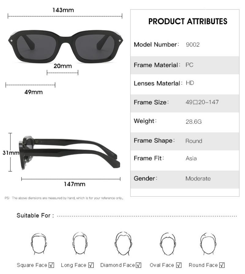 Fashionable Women's UV400 Sunglasses Small Oval Frame Casual Eyewear for Ladies and Men Gafas De Sol