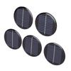 5pcs Round Solar Panels 0.28W Round Monocrystalline Silicon Solar Cell Panels for Small Electronic Devices