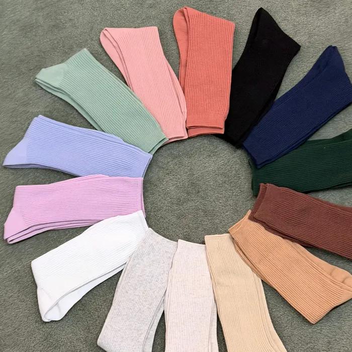[Banana Sisters/26SS] Nonno Basic Rib High Crew Socks 14 Colors