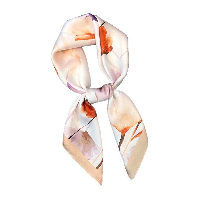 Women S Floral Print Square Scarf Spring Summer Decorative Neck Scarf Elegant Luxury Lightweight