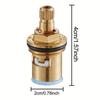 1/2pcs Brass Ceramic Cartridge Faucet Valve Stem for Bathroom Sink, Durable Replacement Faucet Stem, Universal Connector Thread