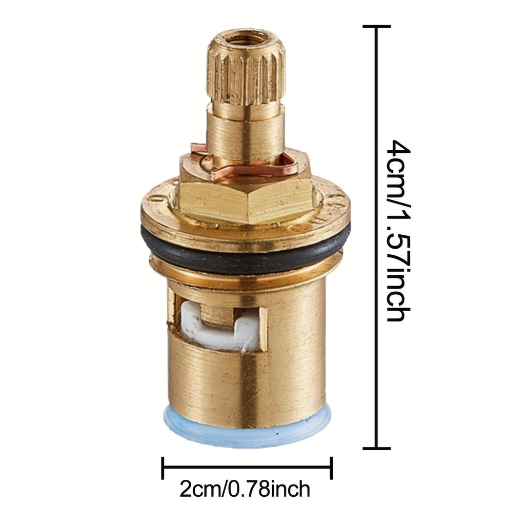 1/2pcs Brass Ceramic Cartridge Faucet Valve Stem for Bathroom Sink, Durable Replacement Faucet Stem, Universal Connector Thread