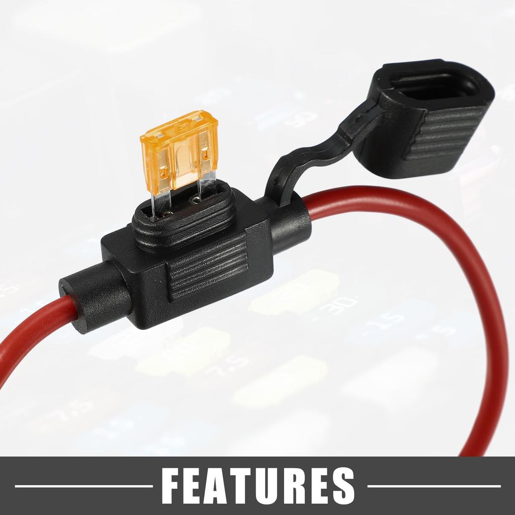 Ein ABSOPRO Sicherungshalter 5A Mini-Sicherung 12 AWG Sicherungshalter Wasserdicht