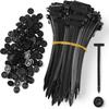 10/30/50 st Nylon Universell Kabelbindare Spänne - Ny T Multifunktionell Nylon Buntband Med Stift & Knapp Design Plastisk Kabel Fixering