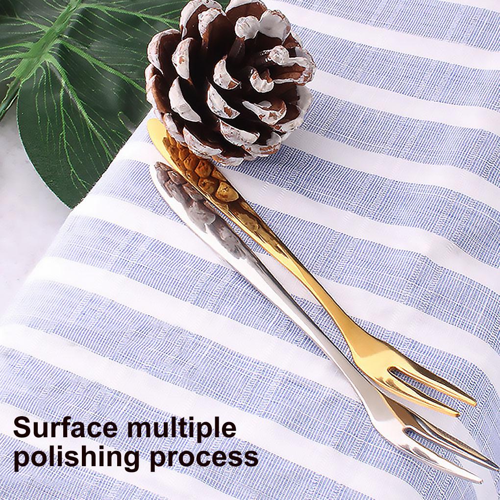 5 szt. Stal nierdzewna Widelec do owoców Kształt wykałaczki Patyczki do ciasta, deseru, jedzenia