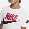 Nike Letter Print Crew Neck Pullover Sports Short Sleeve T-Shirt Kids Tops White DX7633-100