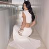 Γυναικείο Σετ Μπλούζα Crop Off-Shoulder και Μακριά Φούστα με Πτυχώσεις Ψηλόμεση Πολλά Χρώματα