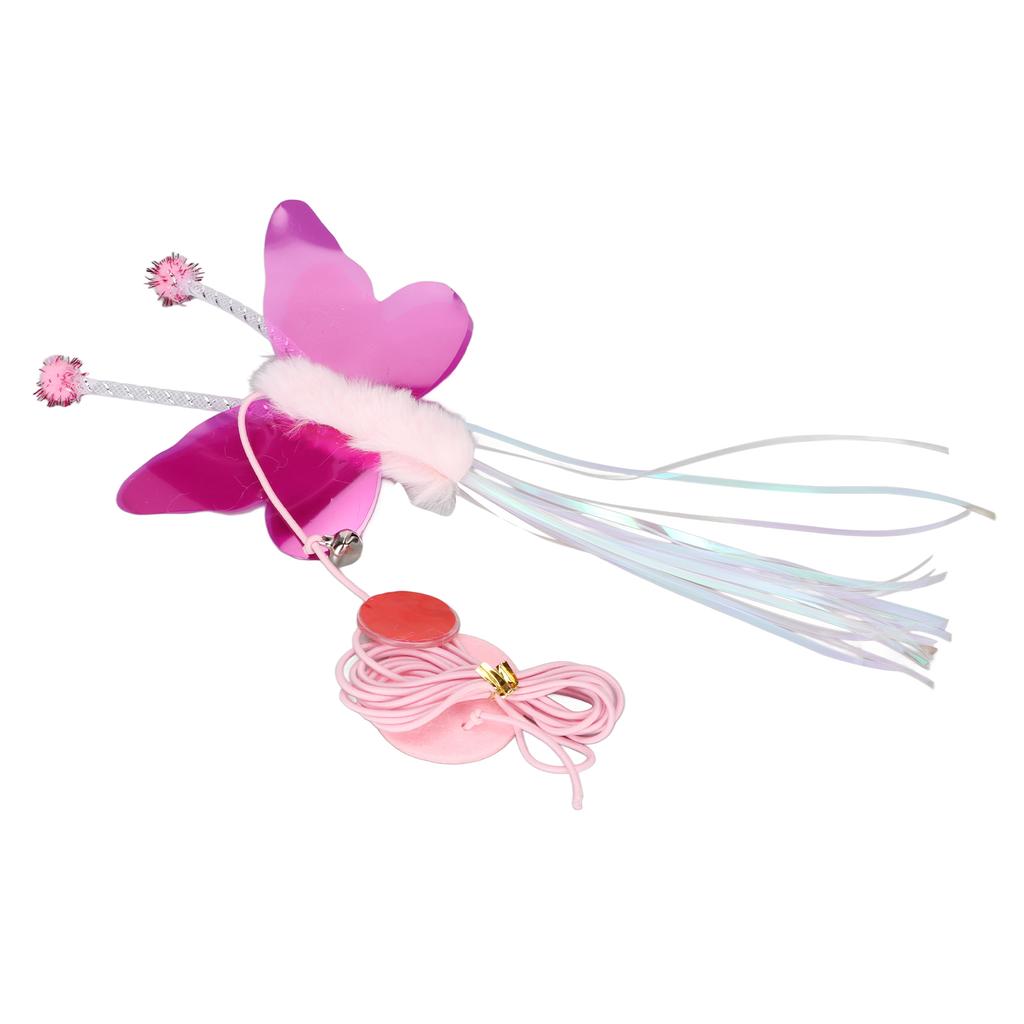 Cat Interactive Toys Retractable Adjustable Elastic Rope Hanging Cat Toy for Pets Cats Butterfly