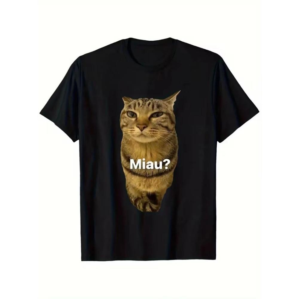 Oversized Black Short-Sleeve T-Shirt Featuring Orange Cat Bread Absurd Meme Graphic Print