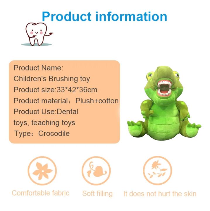 

Стоматологическая практика, плюшевая модель зубов с зубной щеткой, кукла, чистящая модель для детей, детские подарки, обучение чистке зубов