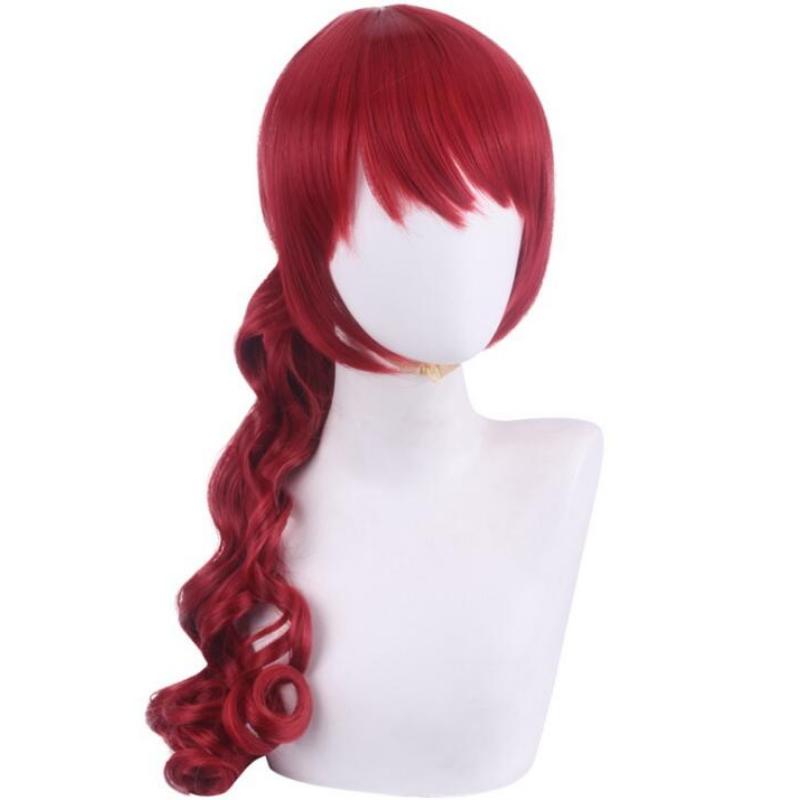 60CM Game Persona 5 Yoshizawa Kasumi Red Wig Cosplay Costume Heat Resistant Synthetic Hair Women Party Role Play Wigs